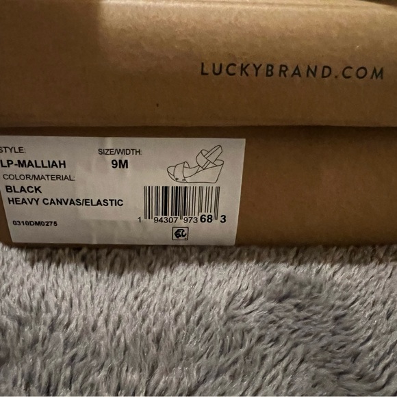 Lucky Brand "Malliah" Wedge Platform Sandal - Black - Picture 4 of 6